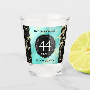 Verre A Shot Élégant 44ème anniversaire de Mariage turquoise