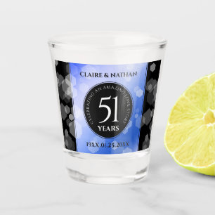 Verre A Shot Élégant 51e anniversaire de Mariage Sapphire