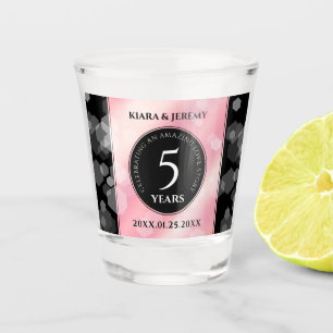 Verre A Shot Élégant 5ème anniversaire Mariage de quartz Rose