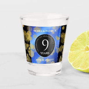 Verre A Shot Élégant 9e anniversaire Mariage Lapis Lazuli