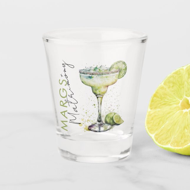 Verre A Shot Elegant Modern Margs and Matrimony Bridal Shower (Devant)
