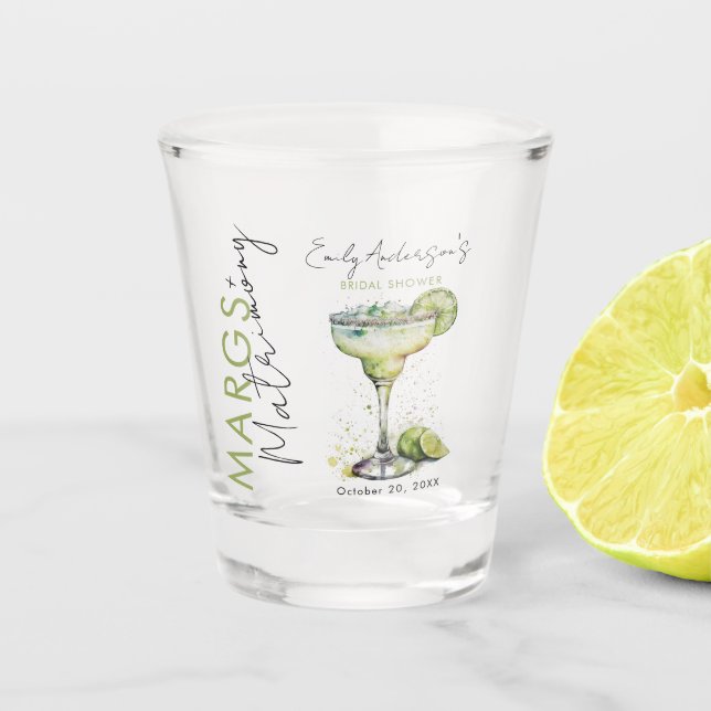 Verre A Shot Elegant Modern Margs and Matrimony Bridal Shower (Devant)