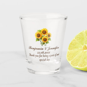 Verre A Shot Elégant Moderne Rustique Sunflower Wedding favoris