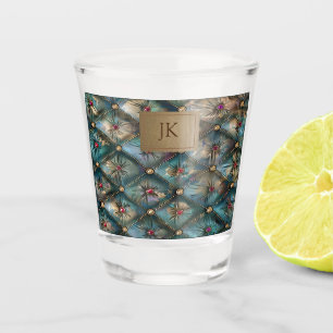 Verre A Shot Élégant Moderne Vintage Cuir Diamants Colorés