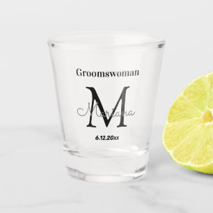 Verre A Shot élégant monogramme de marionnette personnalisée