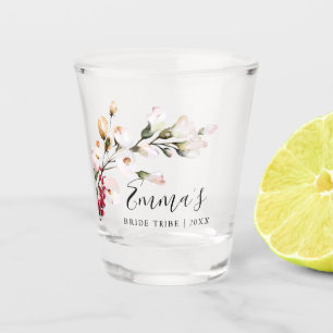 Verre A Shot Élégant rose floral pour la fête de mariage