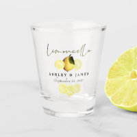 Élégant Script Aquarelle Citron Mariage Limoncello