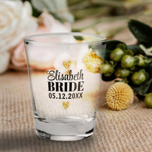 Verre A Shot Élégant script moderne joli Coeurs de Parties scin