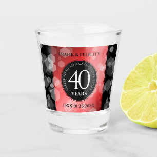 Verre A Shot Élégante célébration du 40e anniversaire du Mariag