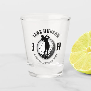 Verre A Shot Elégante femme Golf Monogramme Design