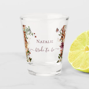 Verre A Shot Élégante Fête de Mariage Florale d'Automne