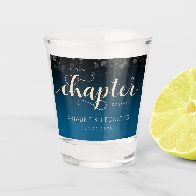 Verre A Shot Elégante Pêche Océanique Bleu Mariage Un Nouveau C (Devant)