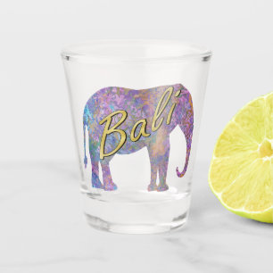 Verre A Shot Éléphant de Batik de forêt enchanté
