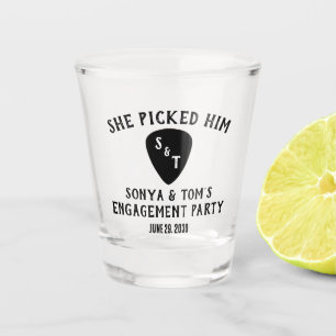 Verre A Shot Elle l'a choisi ! Cadeau de fête de mariage en for
