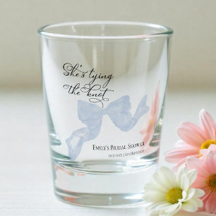 Verre A Shot Elle se marie   Baby Shower Thème Ruban Bleu