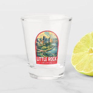 Verre A Shot Emblème d'art de voyage de Little Rock Arkansas