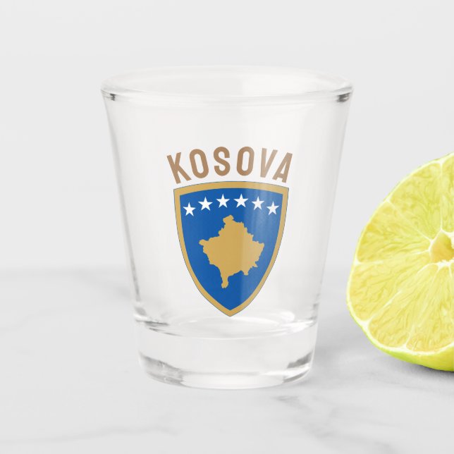 Verre A Shot Emblème de la République du Kosovo (Devant)