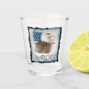Verre A Shot Emblème du logo des vétérans du Corps des Marines