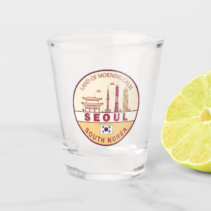 Verre A Shot Emblème Skyline de Séoul Corée du Sud