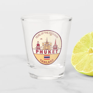 Verre A Shot Emblème Skyline Phuket Thaïlande City
