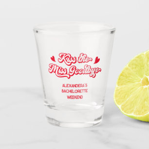 Verre A Shot Embrasse la mariée en rose adieu