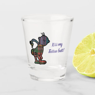 Verre A Shot Embrasse Mon Tartan Butt Multicolore