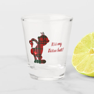 Verre A Shot Embrasse Mon Tartan Rouge Butte