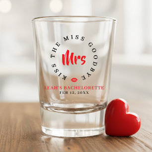 Verre A Shot Embrassez la Miss au revoir Mme Enterrement de vie