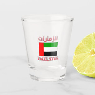 Verre A Shot Emirates Émirats arabes unis Drapeau الإمارات Arab