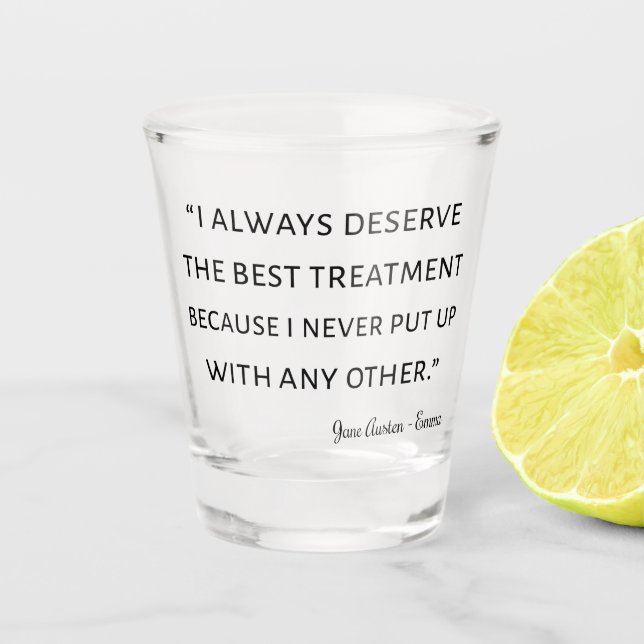Verre A Shot Emma Par Jane Austen Citation II (Devant)