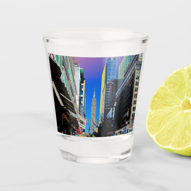 Verre A Shot Empire State Building de la 42e affiche de St New  (Devant)