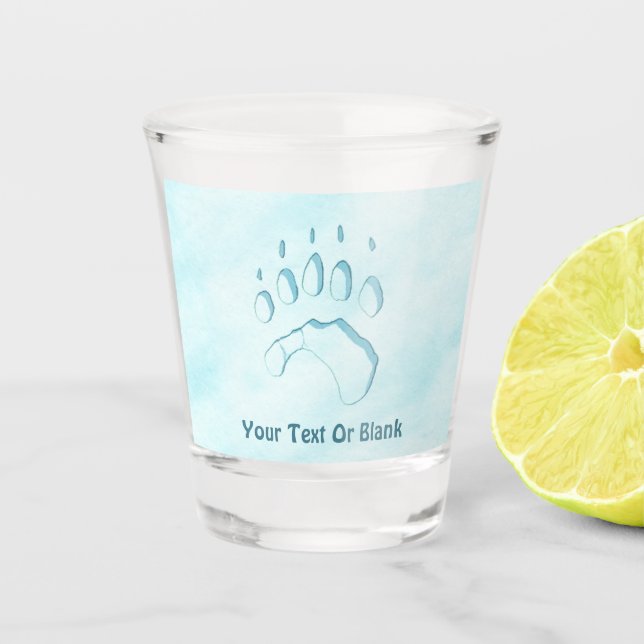 Verre A Shot Empreinte de patte d'ours polaire (Devant)
