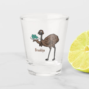 Verre A Shot Emu avec dessin animé d'oeufs