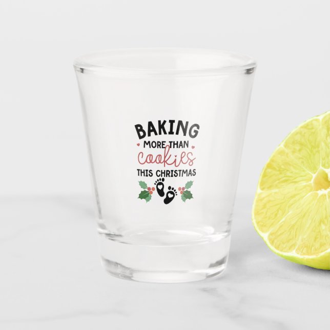 Verre A Shot Enceinte : Plus que des biscuits à Noël (Devant)