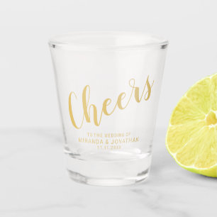 Verre A Shot "Encourage" le mariage moderne d'or de manuscrit