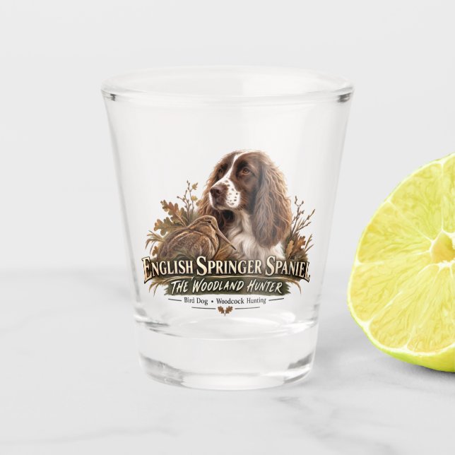 Verre A Shot English Springer Spaniel  (Devant)