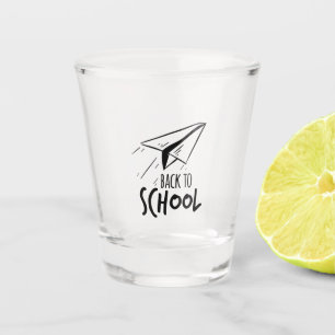 Verre A Shot Enseignant De Retour À L'École