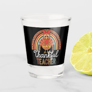 Verre A Shot Enseignant Reconnaissant École de Thanksgiving Bén