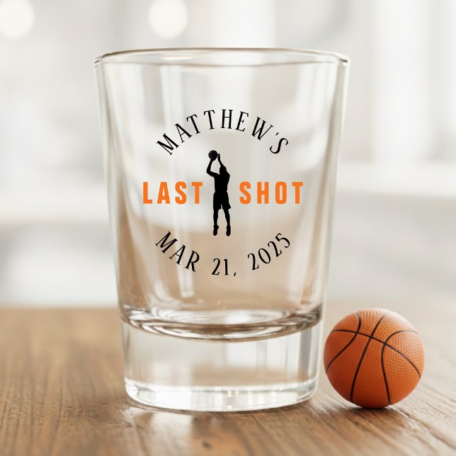 Verre A Shot Enterrement de vie de garçon basket dernier tir (Basketball Bachelor Party Last Shot Shot Glass
)