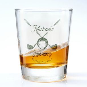 Verre A Shot Enterrement de vie de garçon de golf amusant Derni
