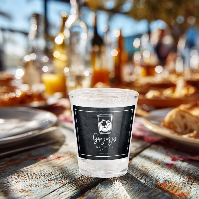 Verre A Shot Enterrement de vie de garçon moderne élégant (Créateur téléchargé)