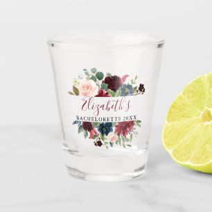 Verre A Shot Enterrement de vie de jeune fille aquarelle floral