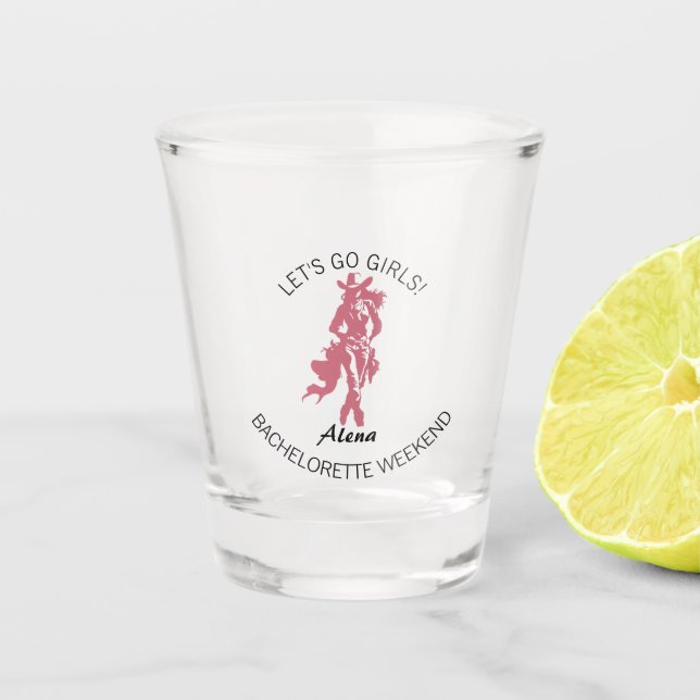 Verre A Shot Enterrement de vie de jeune fille Cowgirl Crew (Devant)