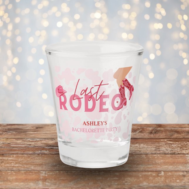 Verre A Shot Enterrement de Vie de Jeune Fille Dernier Rodéo Ve (Last Rodeo Bachelorette Party favor - Shot glass)