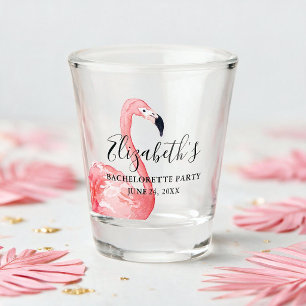 Verre A Shot Enterrement de vie de jeune fille flamant rose aqu