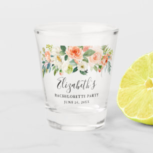 Verre A Shot Enterrement de vie de jeune fille floral aquarelle