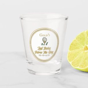 Verre A Shot Enterrement de Vie de Jeune Fille Mariage Golf Or 