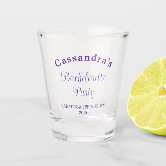 Verre A Shot Enterrement de vie de jeune fille Rétro Moderne Vi (Devant)