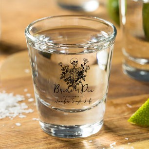 Verre A Shot Enterrement de vie de jeune fille Roses de squelet