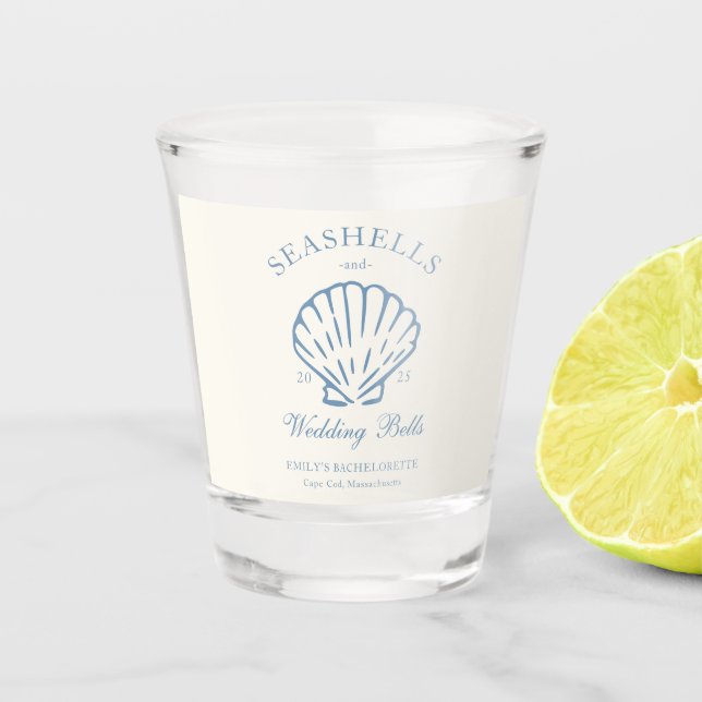 Verre A Shot Enterrements de vie de jeune fille Coquillages et  (Devant)